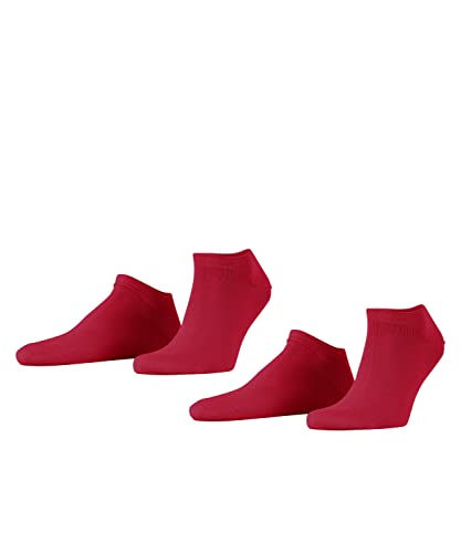 ESPRIT Mężczyźni Skarpety do trampek Basic Uni 2-Pack M SN Bawełna krótkie jednokolorowe 2 Pak, Różowy (Red Pepper 8074), 43-46