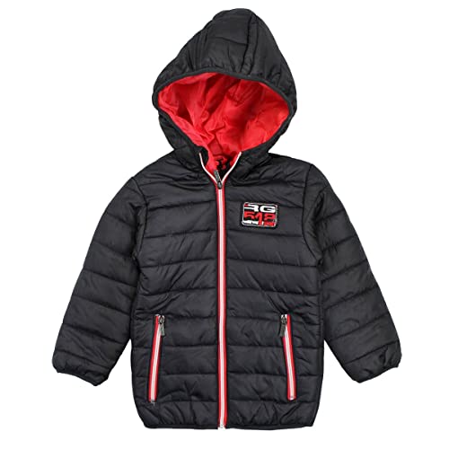 RG512 Parka z kapturem czarny chłopiec 6 lat, czarny, 6 lat