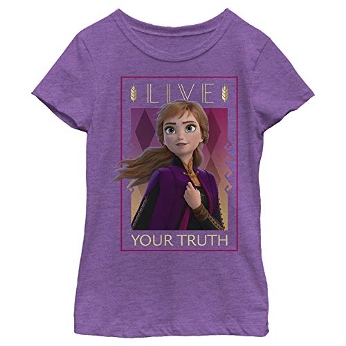 Disney Koszulka dziewczęca 'Anna Lives Truth', Fioletowa jagoda, S
