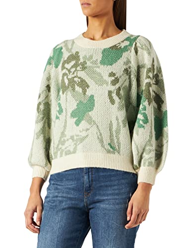 Part Two Damski sweter Nilepw PU, zielony kwiat sweter, Zielony Kwiat, L