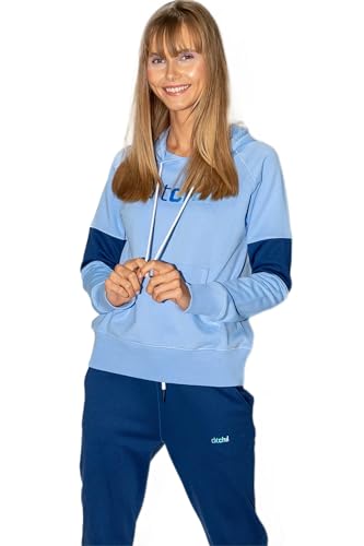DITCHIL Damska bluza z kapturem Character Sweatshirt, błękitna, 36