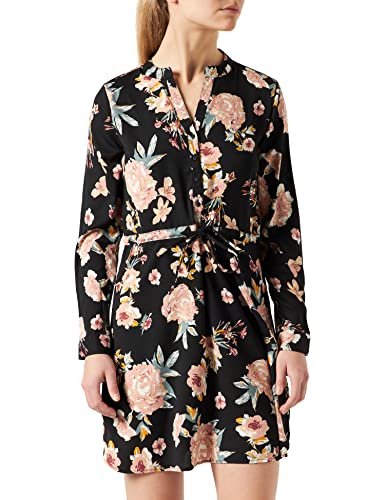 ONLY Womens Onlcory L/S V-Neck Tunic WVN Noos sukienka, czarna/AOP: Groundbreaker FLORAL, XS