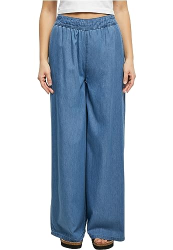 Urban Classics Damskie spodnie jeansowe z szerokimi nogawkami, damskie spodnie dżinsowe, dostępne w kolorze błękitnym spranym, rozmiary XS - 5XL, Skyblue Washed, XS