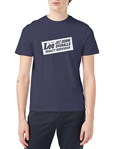 Lee Heritage Tee T-Shirt męski, niebieski (Dark Navy Nm), L