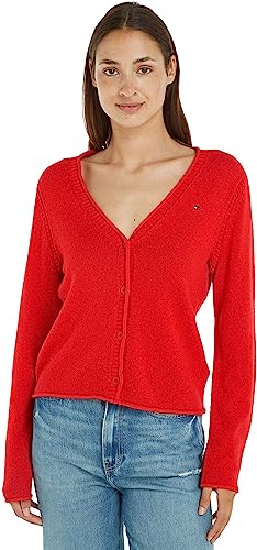 Tommy Hilfiger Damski kardigan z miękkiej wełny V-nk, Fajerwerki, M