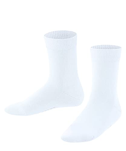 FALKE Uniseks - dzieci Skarpety Family K SO Zrównoważona Bawełna jednokolorowe 1 Para, Biały (White 2000), 35-38 (9-12 lata)