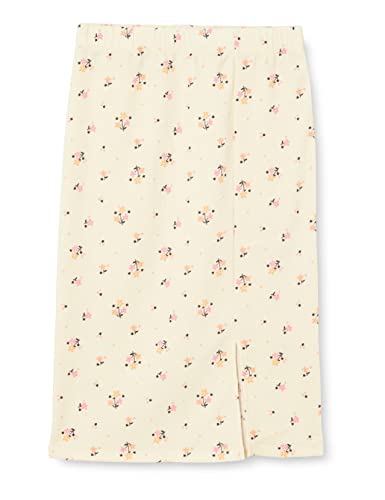 NAME IT Dziewczęca spódnica midi z motywem spódnicy Nlffaura, Turtledove/Aop: kolorowe kwiaty, 164 cm