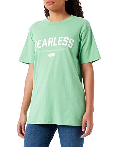 JACK & JONES Jjxx Jxbea Ss Relaxed Vint Tee Noos T-Shirt damski, Absinthe Green/Detail:bright White Print Cali 2, XS