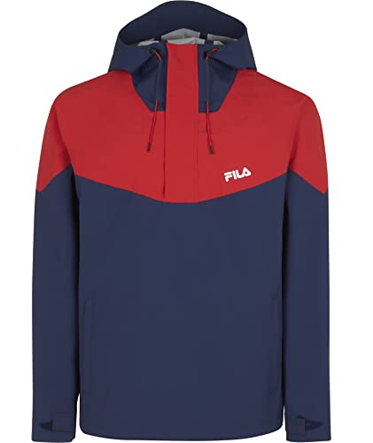 FILA Męska kurtka Trencina Pull-on Jacket, Medieval Blue-True Red, XXL