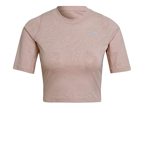 adidas Rnfast Lace Tee T-Shirt damski, Wonder Mauve/Magic Mauve, XL