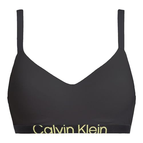 Calvin Klein Damski biustonosz z podszewką, Czarny/Sunny Lime, XL