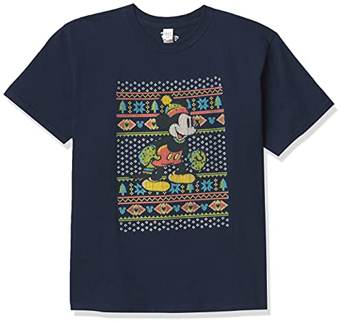 Disney Vtg Mickey Bluza chłopięca koszulka (1 opakowanie), granatowy, M