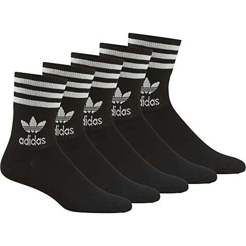 adidas Unisex średnie skarpety, 5 par skarpetek, czarne, XXL