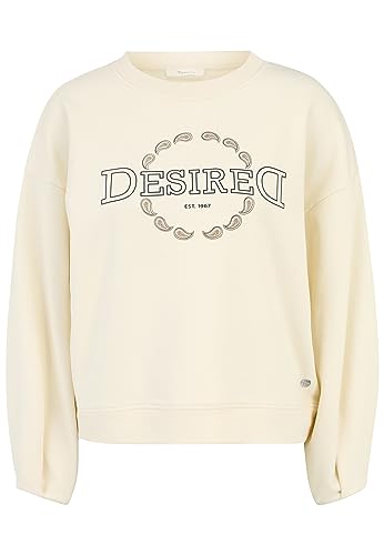 Tamaris Damska bluza Barcelona Crew Sweat, Antique White, XS