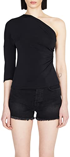 Sisley Womens 3807L1039 T-shirt damski, czarny 100, L, czarny 100, L