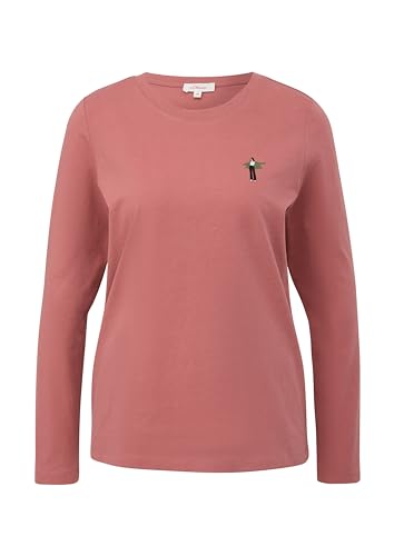 s.Oliver Sales GmbH & Co. KG/s.Oliver Damska koszulka z długim rękawem z nadrukiem, pomarańczowy, 42