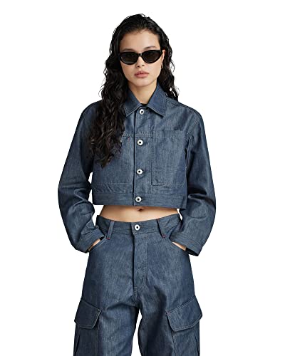 G-STAR RAW Kurtka damska, niebieska (raw Denim D303-001), S, niebieski (Raw Denim D303-001), S