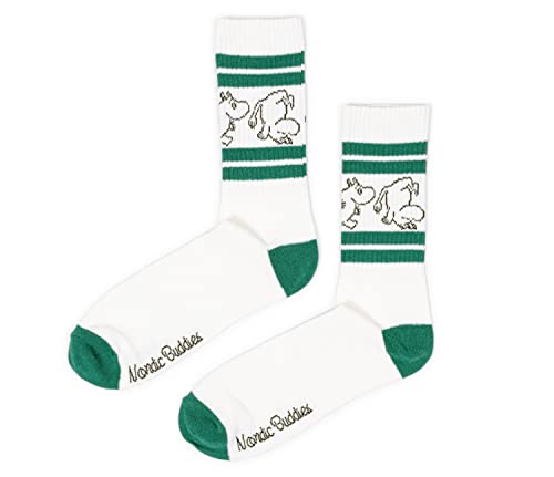 Moomintroll Retro męskie skarpety Muminki, białe, EU 40-45, biały, rozmiar uniwersalny