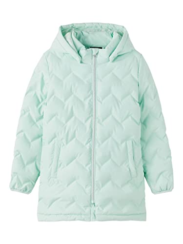 NAME IT Girl's NMFMALENE Puffer Jacket Camp Jacke, ICY Morn, 92, Icy Morn, 92 cm