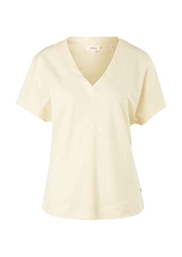 s.Oliver T-shirt damski, Light yellow, 36 PL