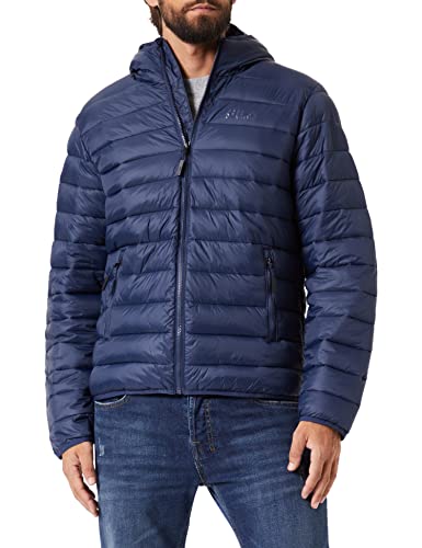 FILA Męska kurtka z kapturem z kamieniami, Black Iris, XL