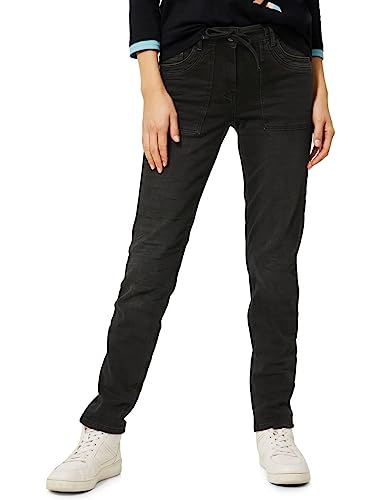 Cecil Damskie spodnie do biegania B375864 Denim Black Washed, W26/L28, Black washed, 26W / 28L