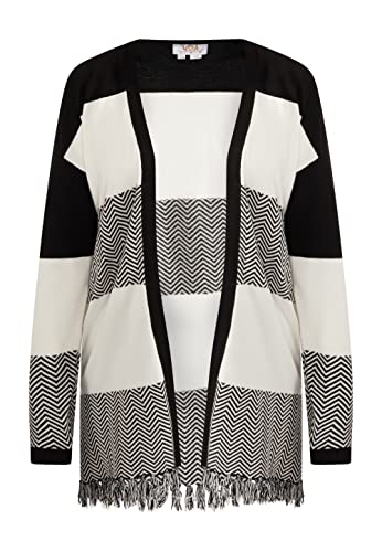 aleva Damski otwarty kardigan 15524852-AL04, czarno-biały, M/L, czarny biały, M-L