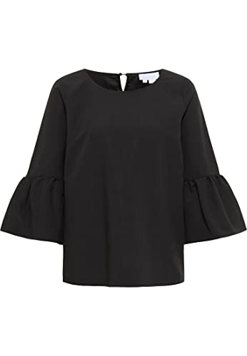 usha WHITE LABEL Bluzka z rękawami w kształcie trąbki damska 21523610, czarny, XXL
