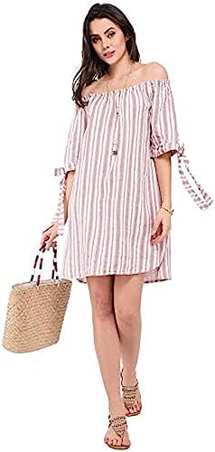 Bonateks, Sukienka średniej długości z ramiączkami i otworem na plecach, 100% len, rozmiar DE:38 Rozmiar US:M, granatowy - wyprodukowano we Włoszech, niebieski, 38