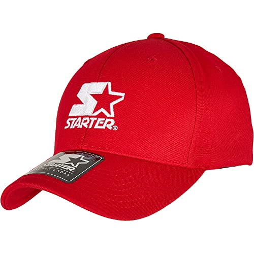STARTER BLACK LABEL Unisex Starter Logo Flexfit czapka bejsbolowa, czerwona, S/M