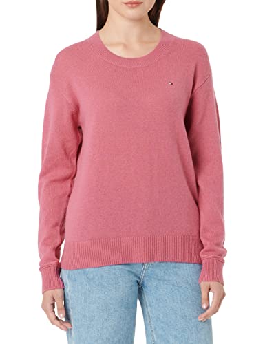 Tommy Hilfiger Sweter damski Softwool C-nk, Matowa malina, XS