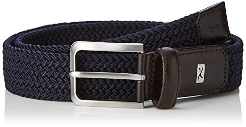 BRAX Hi Flex Elastischer Flechtgürtel Pasek męski, Niebieski (Navy 22), 115 (Taille fabricant: 100)