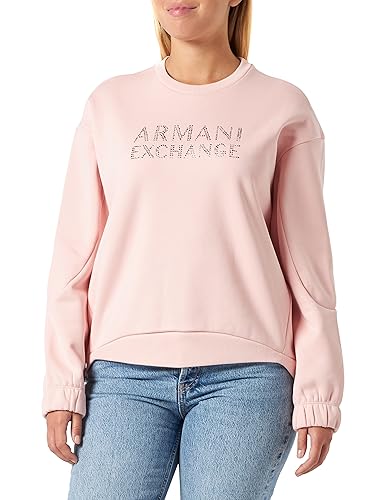Armani Exchange Damska bluza polarowa z logo, Rosa, M
