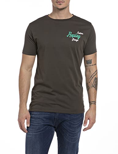 Replay Męski T-shirt M6568B.000.2660, 416 Marrone, S