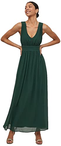 Vila Damska sukienka Vimilina Long Dress/Su-Noos, Pineneedle, 40