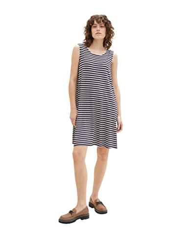 TOM TAILOR Sukienka damska 1037425, 32703-Navy Offwhite Stripe, 34, 32703 - Navy Offwhite Stripe, 34