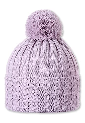 Sterntaler Dziewczęca czapka z pomponem żeberkowa czapka, bez, 53 cm