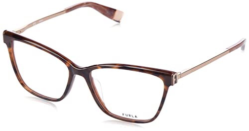 Furla VFU631 okulary, Shiny Light Havana Top+Brązowy Horn, 55 dla Kobiet, Shiny Light Havana Top+brązowy Horn, 55
