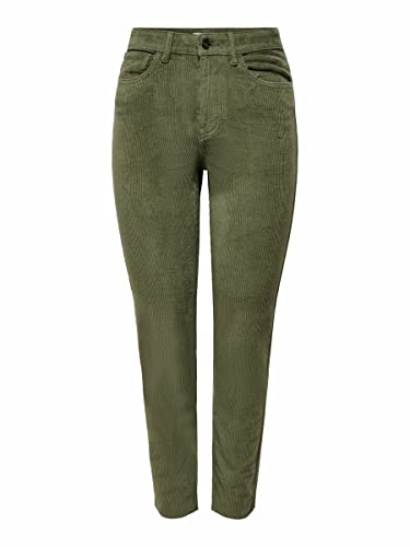 ONLY Damskie spodnie Onlemily Life Hw Cord Crpank Rw PNT, Kalamata, 36W x 34L
