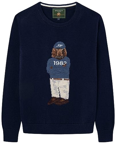 Hackett London Bluza chłopięca Harry Crew, Niebieski (granatowy), 5 lat