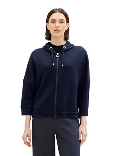 Damska bluza TOM TAILOR z kapturem, 10668-niebieski kapitan nieba, L