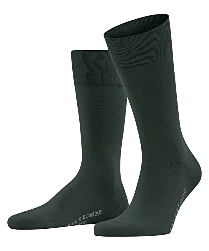 FALKE Mężczyźni Skarpety Cool 24/7 M SO Organiczna Bawełna jednokolorowe 1 Para, Zielony (Hunter Green 7441), 45-46