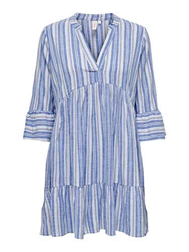 Bestseller A/S Damska sukienka ONLTONI Athena 3/4 WVN, Clear Sky/Stripes:Multi, XL, Clear Sky/Stripes: multi, XL