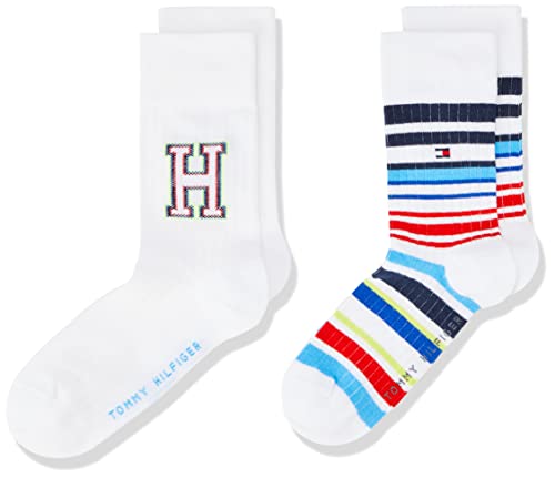 Tommy Hilfiger Unisex Classic Sock dziecięce skarpety (4 sztuki), biały, 27-30
