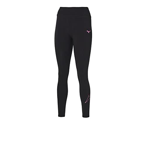 Mizuno Damskie legginsy RB treningowe, czarne/magenta Haze, XL