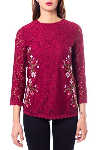 Desigual Blouse Mila Koszula Damska, Czerwony (Mroczny Rojo 3029), XS