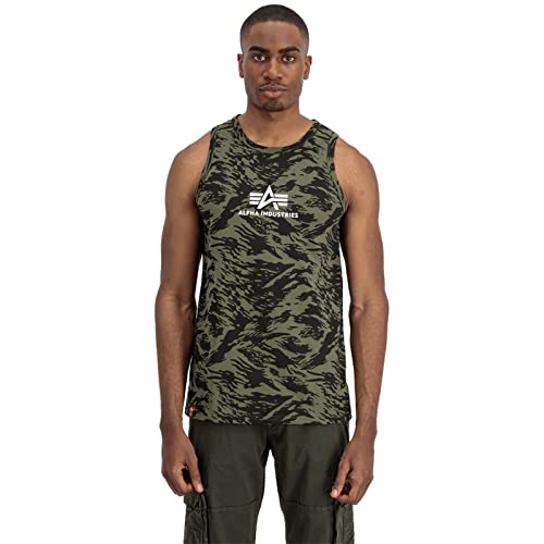ALPHA INDUSTRIES Męski tank top Basic, Brushstroke Green, S