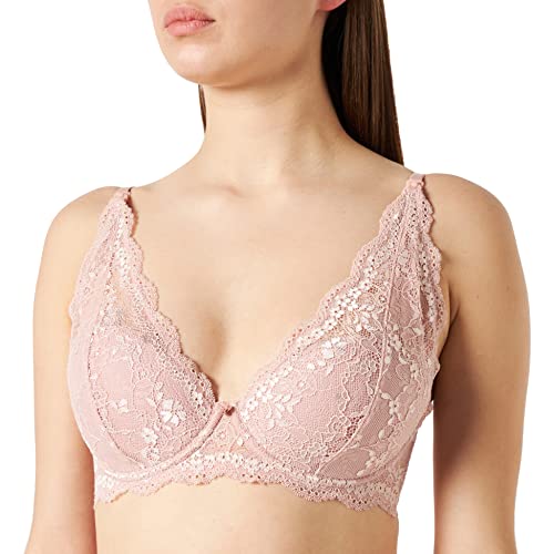 Noppies Biustonosz damski z fiszbinami, z koronką, Pale Mauve - P595, 90D
