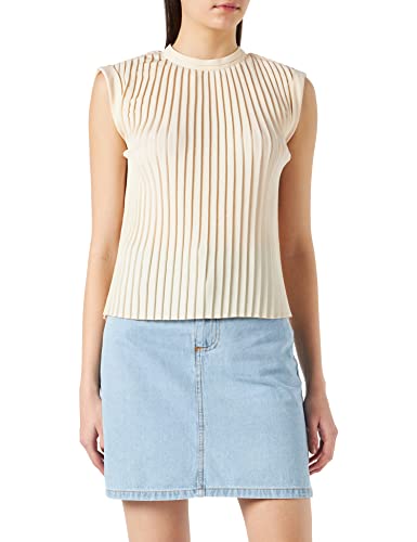 s.Oliver BLACK LABEL Bluzka damska bez rękawów Regular Fit Bluuse, jasny żółty, 40