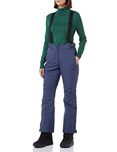 4F Damskie spodnie narciarskie Spdn001 FNK, dżinsowy niebieski, XS, dżinsowy niebieski